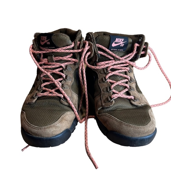 Nike Men's Sb Dunk Hi Military Brown / Black High-Top Skateboarding Shoe - Picture 7 of 13